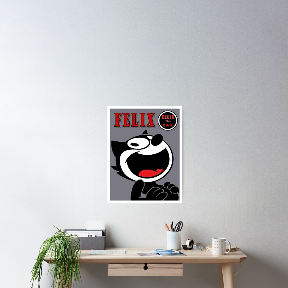 Felix The Cat Vintage Cartoon Abstract Character Print Poster For Felix The Cat Vintage Cartoon Abstract Character Print Poster For