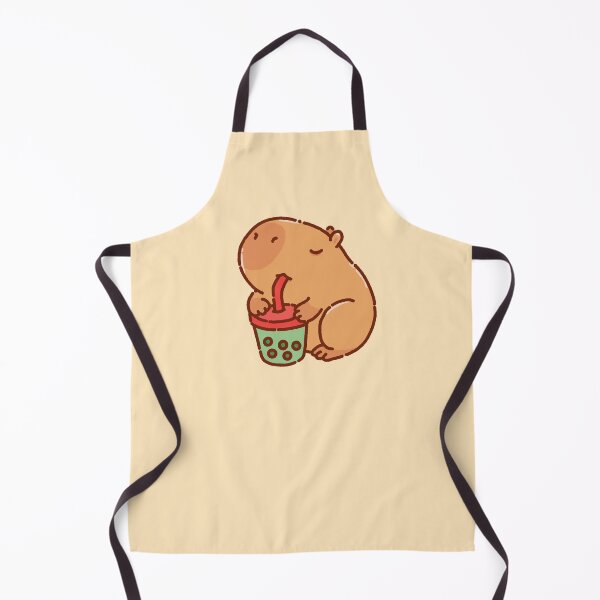 Item preview, Cute capybara drinking boba tea , bubble tea designed and sold by manydoodles.