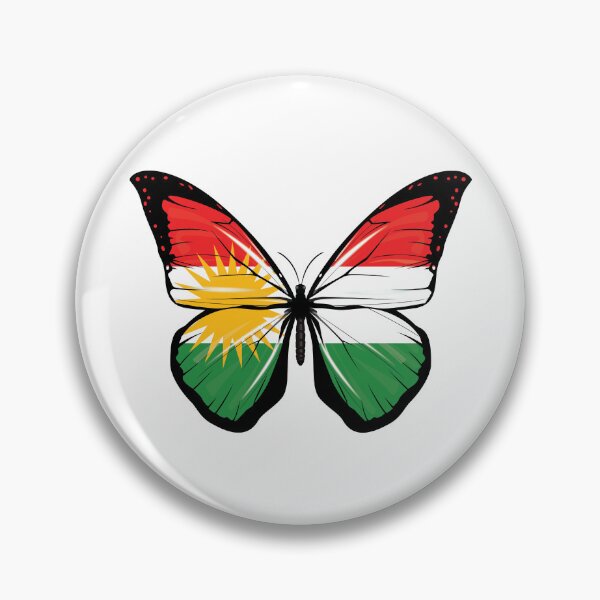 Item preview, Kurdistan Butterfly Flag designed and sold by RahallusNtx.