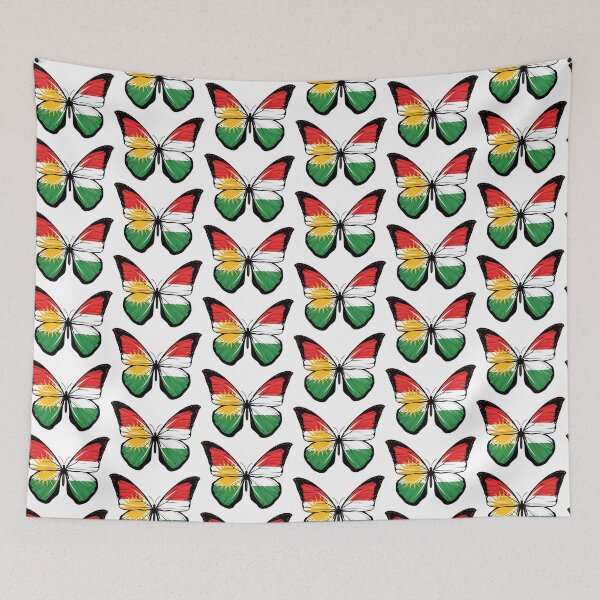 Item preview, Kurdistan Butterfly Flag designed and sold by RahallusNtx.