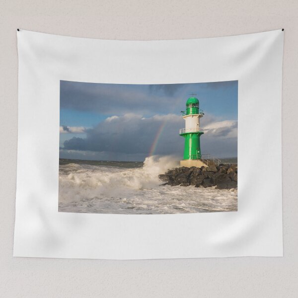 Item preview, Storm in the seaside resort of Warnemünde on the Baltic Sea designed and sold by dieterich.