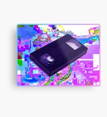 VHS GLITCH VAPORWAVE Metal Print