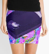 VHS GLITCH VAPORWAVE Mini Skirt