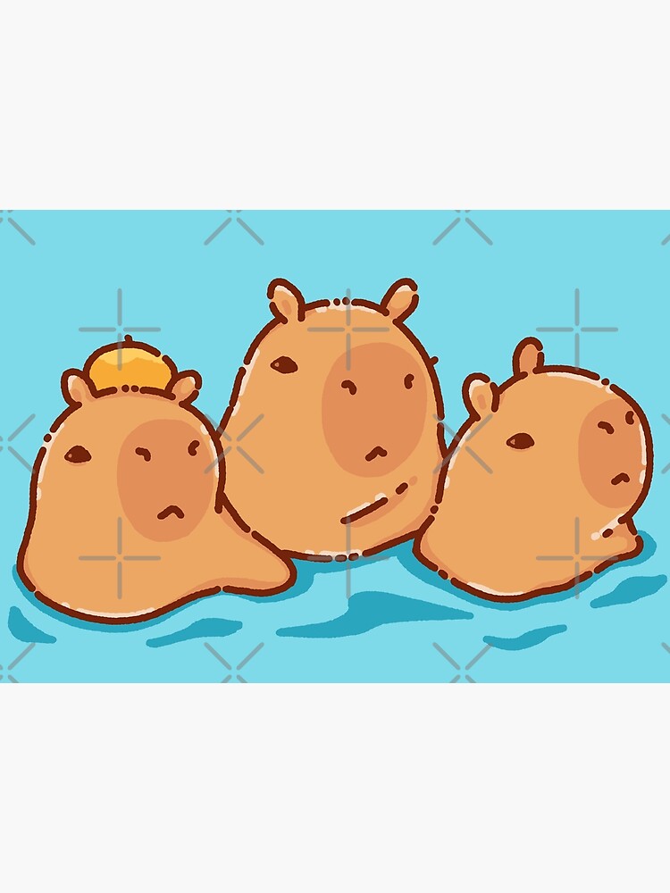 100 Critter Characters #3 Capybara Studying Hard Illustration by