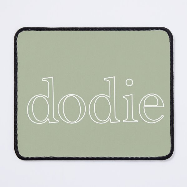Item preview, dodie logo from build a problem tour neon lights in white with sage green background designed and sold by Lindas Lineas.