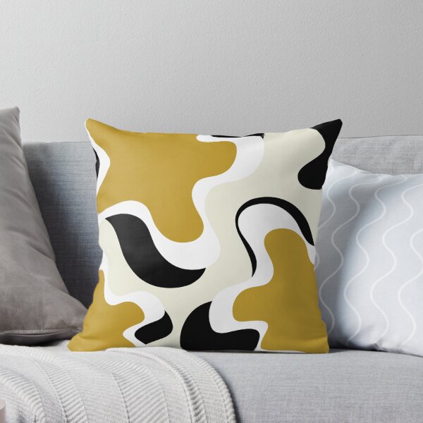 Item preview, Liquid Abstract Pattern Yellow White Black  designed and sold by BeatrisVeres.