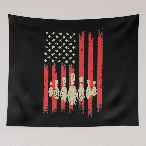 Item preview, Bowling Pins American Flag Vintage Bowler designed and sold by Rebecca-Cruz.