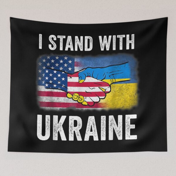 Item preview, I Stand With Ukraine Ukrainian Flag Lover Support Ukraine designed and sold by LisaForHim.