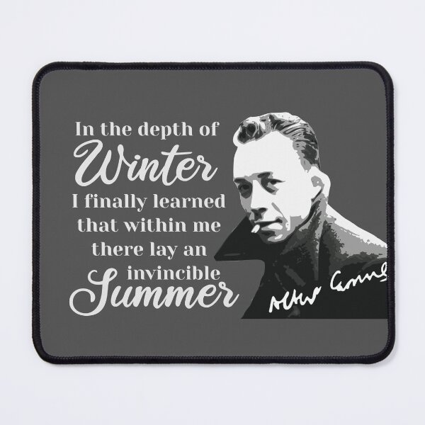 Item preview, Philosopher Albert Camus quotes pop art 5 gray designed and sold by challengecafe.