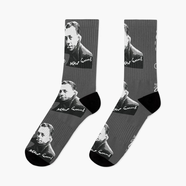 Item preview, Philosopher Albert Camus quotes pop art 5 gray designed and sold by challengecafe.
