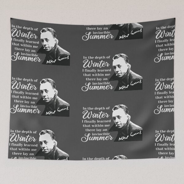 Item preview, Philosopher Albert Camus quotes pop art 5 gray designed and sold by challengecafe.
