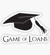 Game of College Graduation Loans Sticker