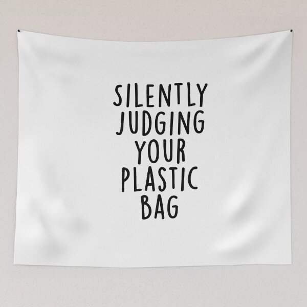 Item preview, Silently judging your plastic bag designed and sold by -LemonTee-.