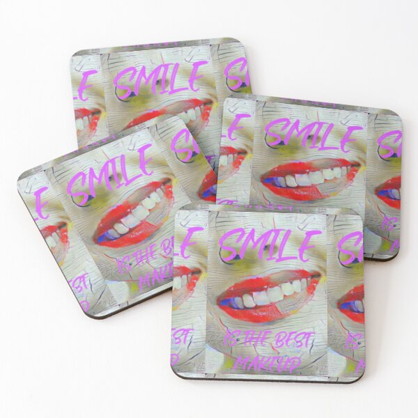 Item preview, Smile is the best make up with purple slim wording shown teeth designed and sold by Bekindtome.