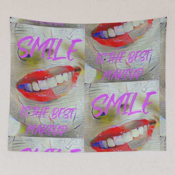 Item preview, Smile is the best make up with purple slim wording shown teeth designed and sold by Bekindtome.