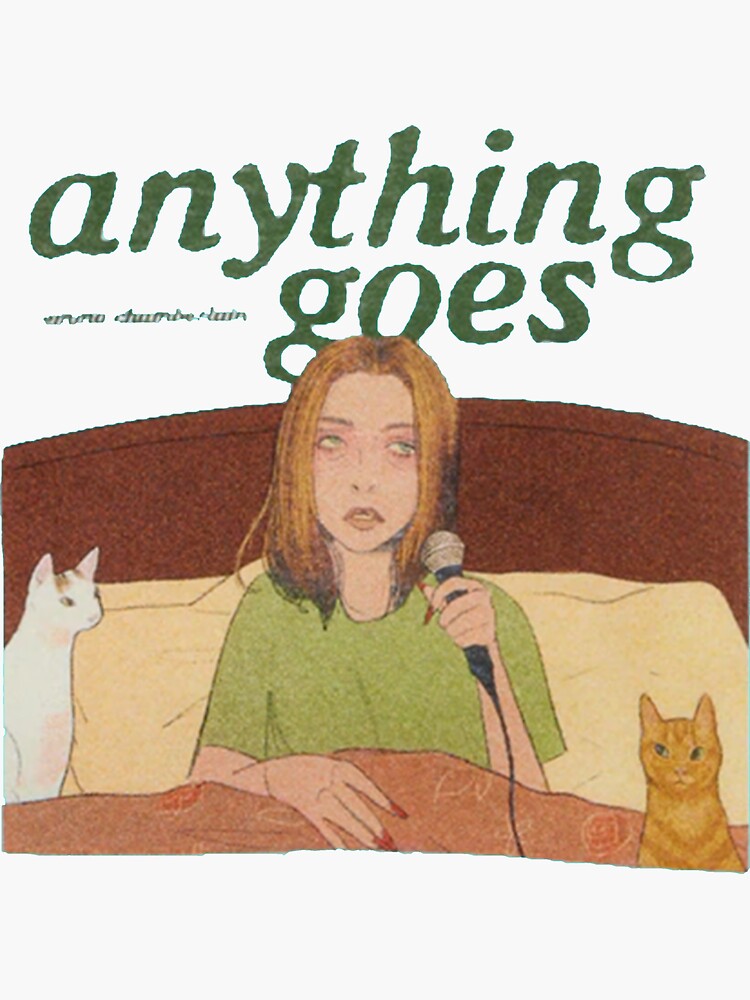 "Anything Goes Emma Chamberlain Merch" Sticker by TopMerch Redbubble