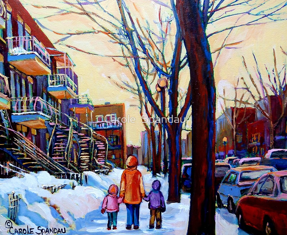 "FAMOUS CANADIAN PAINTINGS OF URBAN LIFE BY CANADIAN ARTIST CAROLE