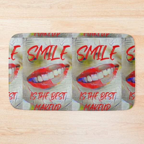 Item preview, Smile is the best make up with red slim wording shown teeth designed and sold by Bekindtome.