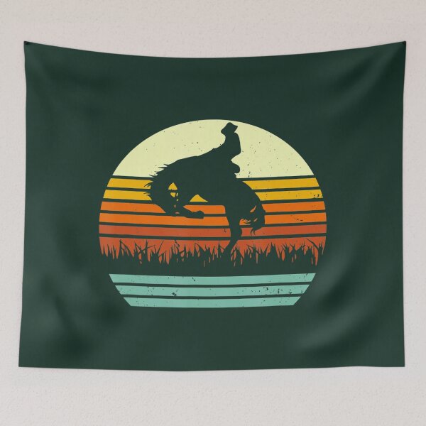 Item preview, Rodeo Bucking Horse Riding Retro Style designed and sold by KidGiftChoice.