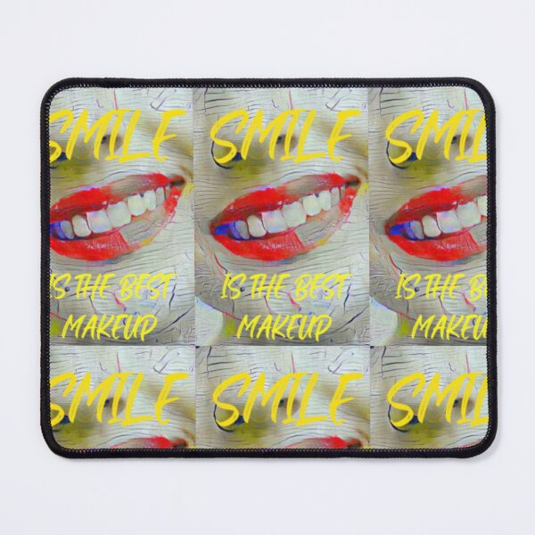 Item preview, Smile is the best make up with yellow slim wording shown teeth designed and sold by Bekindtome.
