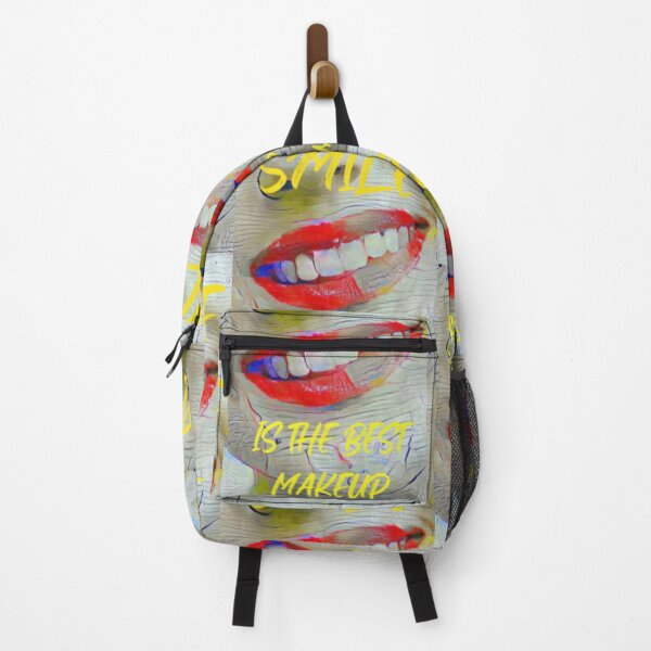Item preview, Smile is the best make up with yellow slim wording shown teeth designed and sold by Bekindtome.