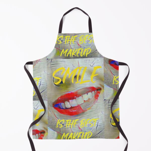 Item preview, Smile is the best make up with yellow slim wording shown teeth designed and sold by Bekindtome.