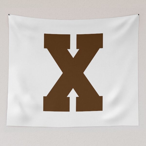 Item preview, Alphabet, Brown X, Sports letter X designed and sold by TheCultStuff.