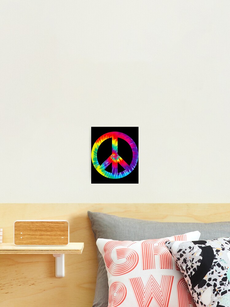 Thumbnail 2 of 3, Photographic Print, Peace Sign Symbol Tie Dye 60s 70s Hippie Costume designed and sold by shannange.