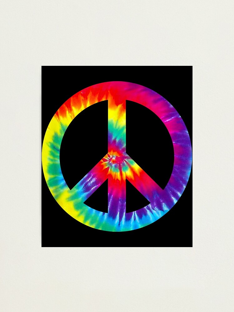 Thumbnail 1 of 3, Photographic Print, Peace Sign Symbol Tie Dye 60s 70s Hippie Costume designed and sold by shannange.
