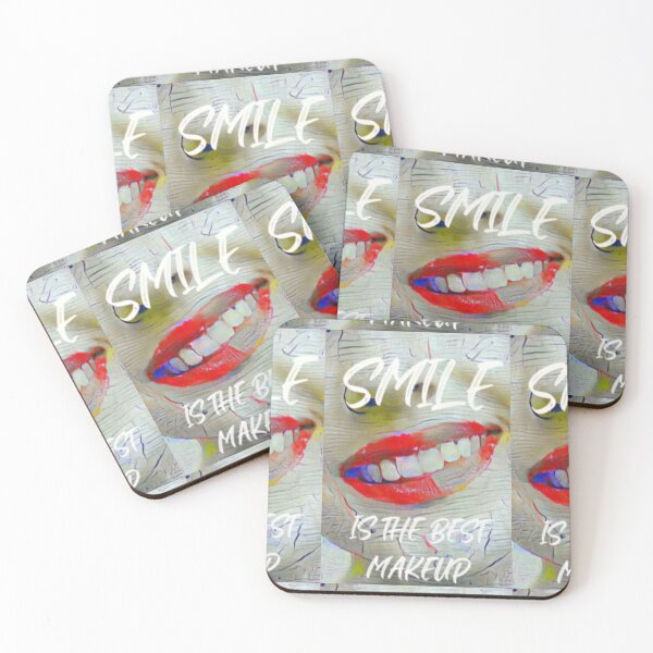 Item preview, Smile is the best make up with white slim wording shown teeth designed and sold by Bekindtome.