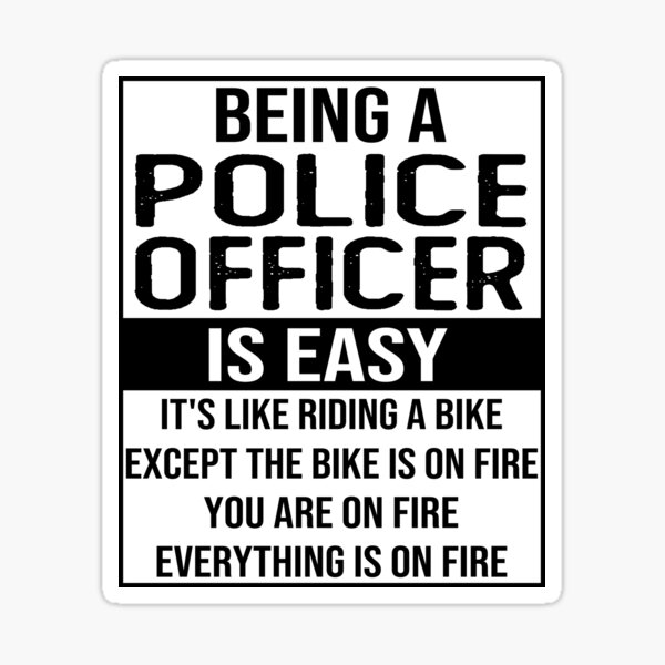 Being a cop is like riding a bike - Funny Police officer policeman joke mug  gift