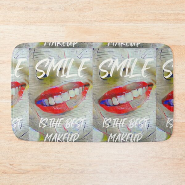 Item preview, Smile is the best make up with white slim wording shown teeth designed and sold by Bekindtome.