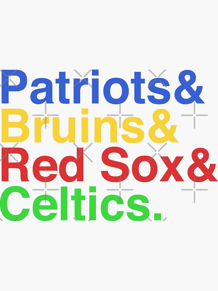 "Boston Pro Sports Teams" Sticker by studiolucha Redbubble
