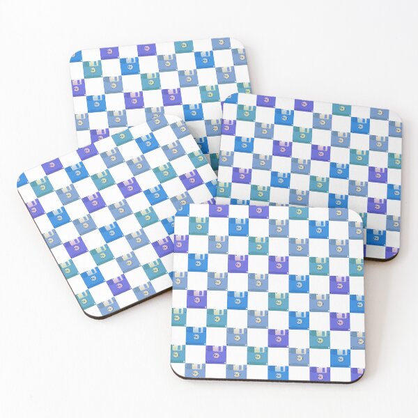 Item preview, Floppy Disk Grid // Blue & White designed and sold by The Wellington Boot.