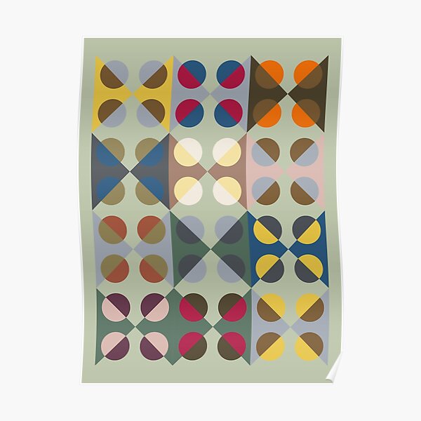"Mid Century Modern Colorful Art, Geometric Art, Scandi art" Poster for Sale by TulipeStudio