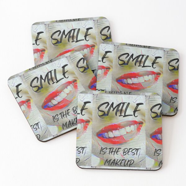 Item preview, Smile is the best make up with black slim wording shown teeth designed and sold by Bekindtome.