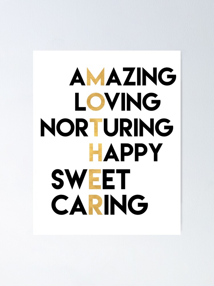 DEAR MOTHER Mothers Day quote" Poster by deificusArt | Redbubble