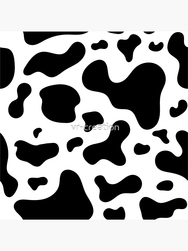 Póster Piel De Vaca En Blanco Y Negro Impresión De Patrón De Vaca De Vr Creation Redbubble 6630