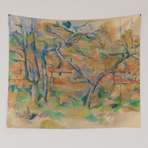 Item preview, Trær og hus, Provence by Paul Cézanne (1885) designed and sold by allhistory.
