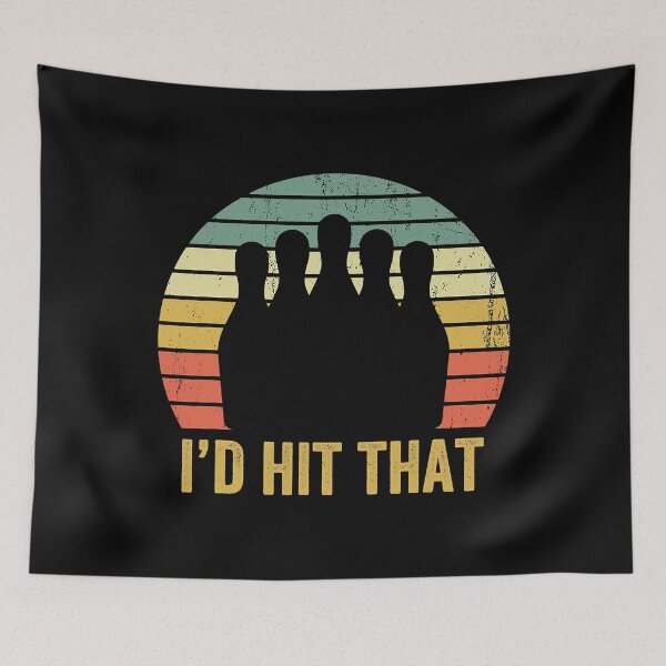 Item preview, Id Hit That Retro Vintage Bowling Pins Bowling Team Funny Bowler designed and sold by Rebecca-Cruz.
