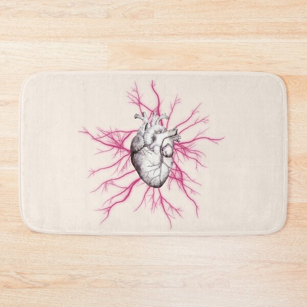 Item preview, Vintage Human heart and veins, arteries, blood, illustration art, dark designed and sold by Collagedream.