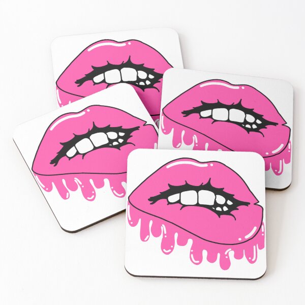 Item preview, Pink Drippy Biting Lip designed and sold by PreppyPalace.