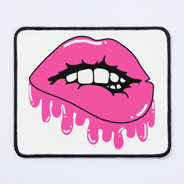 Item preview, Pink Drippy Biting Lip designed and sold by PreppyPalace.