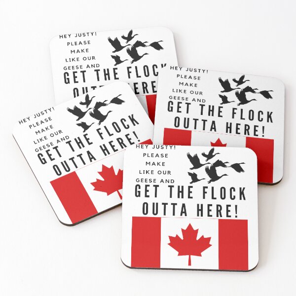Item preview, Hey Justy! Please Make Like Our Geese And Get The Flock Outta Here! Black Text designed and sold by TWMBDesigns.