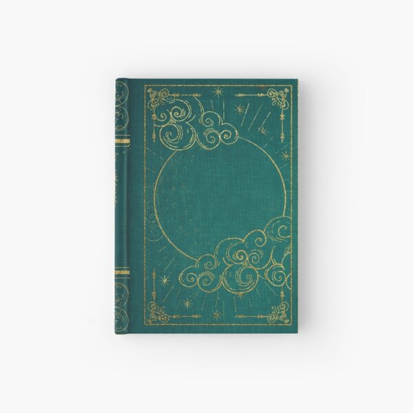 Item preview, Mystical Dark Moon Vintage Style Grimoire (Sea Green, Gold) designed and sold by ‧͙⁺˚*･༓☾ Moon Saikia ☽༓･*˚⁺‧͙.
