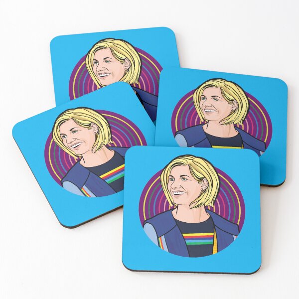 Item preview, Jodie Whittaker rainbow retro illustration designed and sold by badgewolf.
