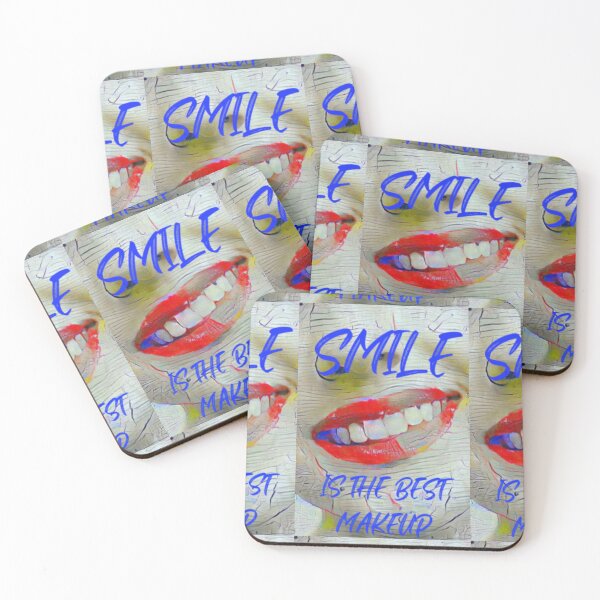 Item preview, make up with a smile,Smile is the best make up with blue slim wording shown teeth designed and sold by Bekindtome.