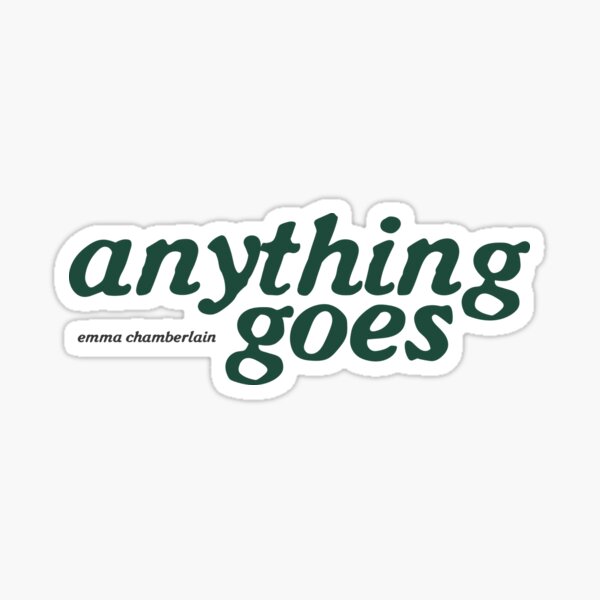 "Emma Chamberlain Merch Anything Goes " Sticker for Sale by Abdourinho