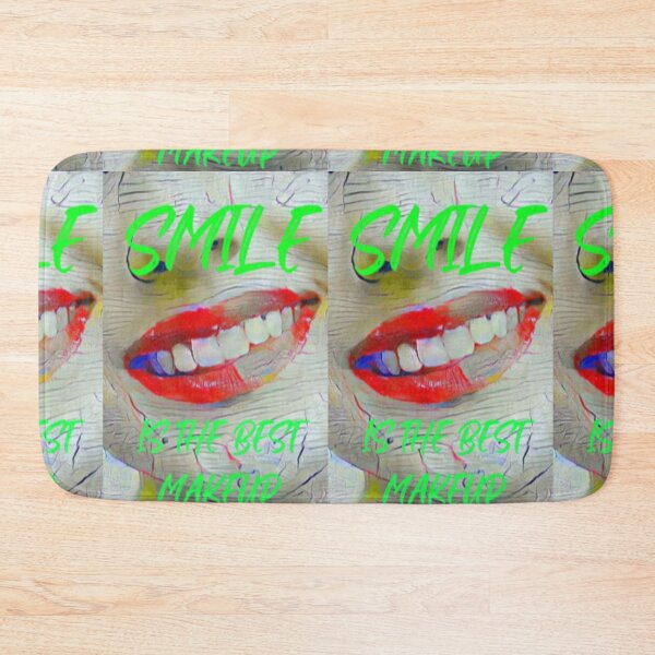 Item preview, Smile is the best make up with green slim wording shown teeth designed and sold by Bekindtome.