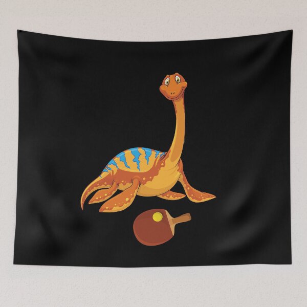 Artikelvorschau, Dinosaurier, der Tischtennis spielt, lustiger guter Dinosaurier-Tischtennis-Liebhaber-nettes orange Design entworfen und verkauft von pedrored369.